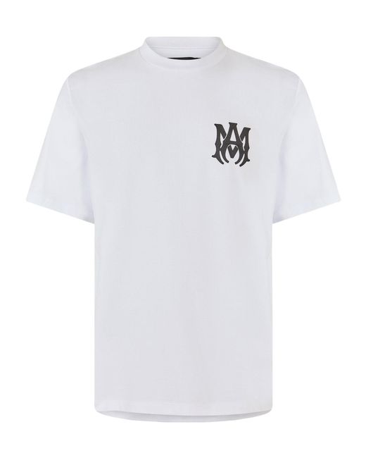 Amiri White Crew Neck Casual T-Shirt for men