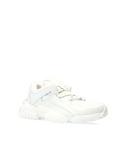 Ferragamo White Round Head Low-Cut Sneakers for men