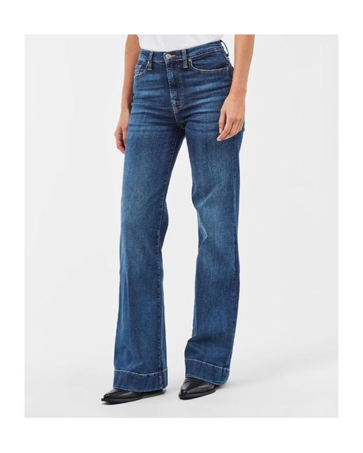 7 For All Mankind Blue Belt Loop Jeans