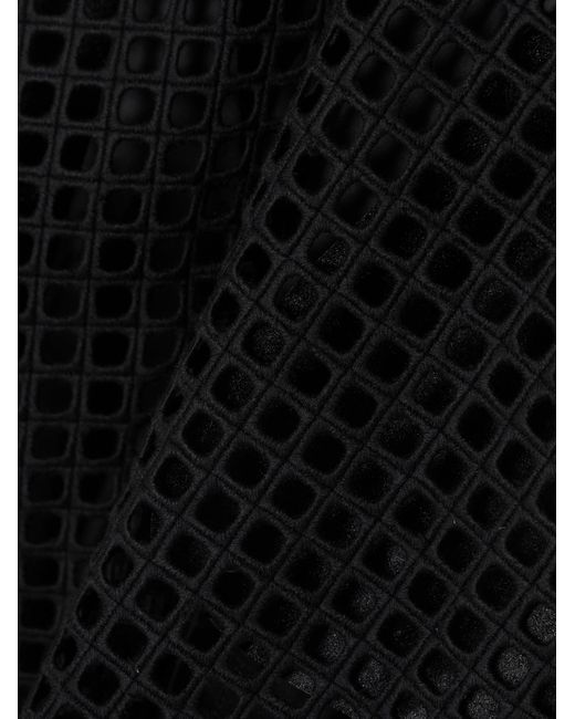 Sacai Black Short Sleeve Dress