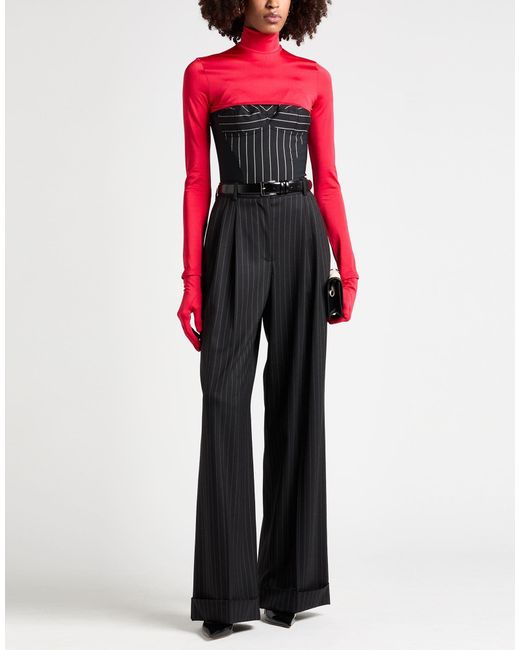 Dolce & Gabbana Red Solid Stretch Knit Top