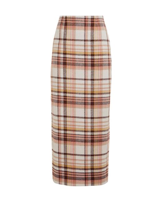 Zimmermann Natural Checked Skirt