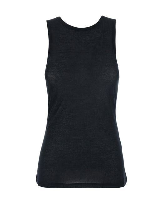Semicouture Black Semi Couture Kimmy Racerback Tank Top