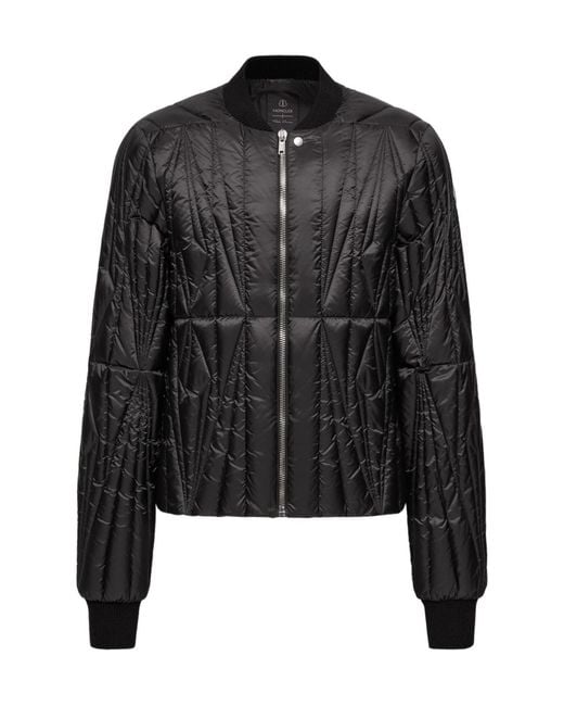 Moncler Black Moncler Rick Owens Geocamo Flight Down Bomber Jacket for men
