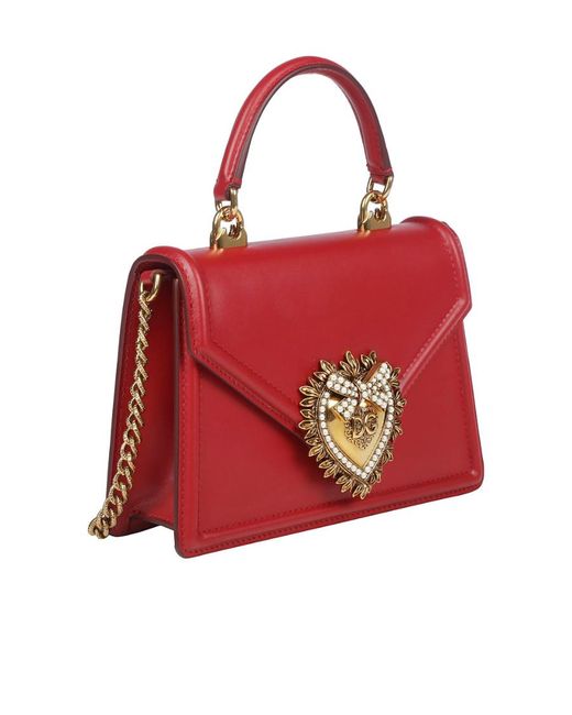 Dolce & Gabbana Red Small Devotion Tote Bag