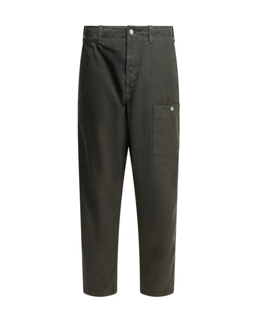 Stone Island Gray Patch-Pocket Drawstring-Cuff Trousers for men