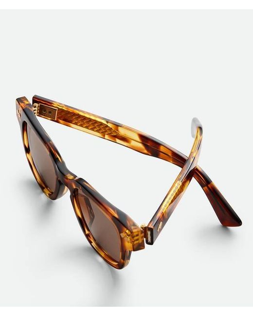 Bottega Veneta Brown Eyewear Square Frame Sunglasses