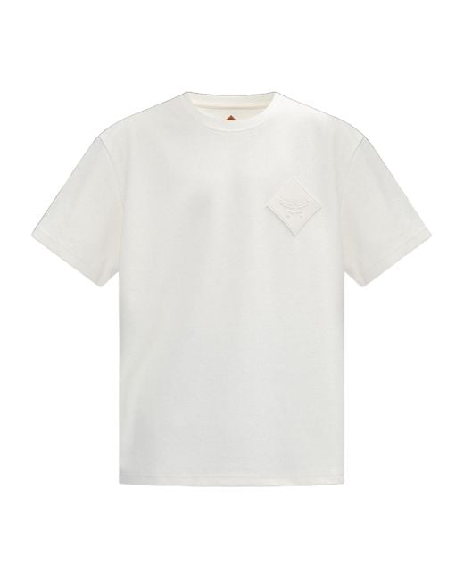 MCM White Item O-Neck Short-Sleeved T-Shirt for men