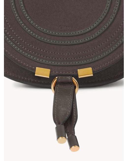 Chloé Gray Chloé Marcie Saddle Small Crossbody Bag