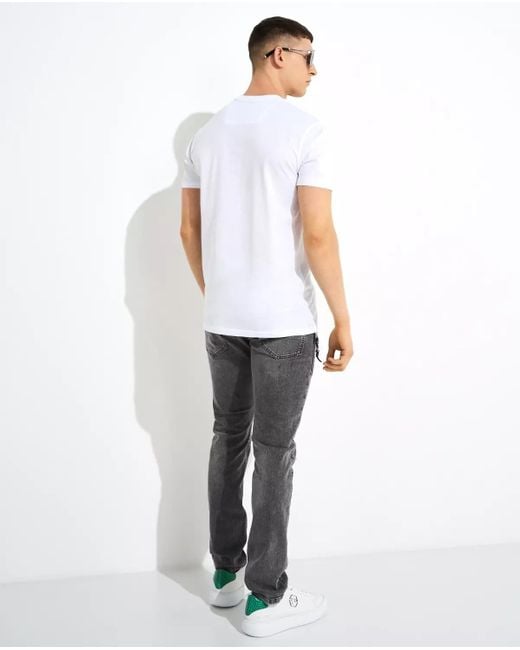 Philipp Plein Gray Belt-Loop Jeans for men