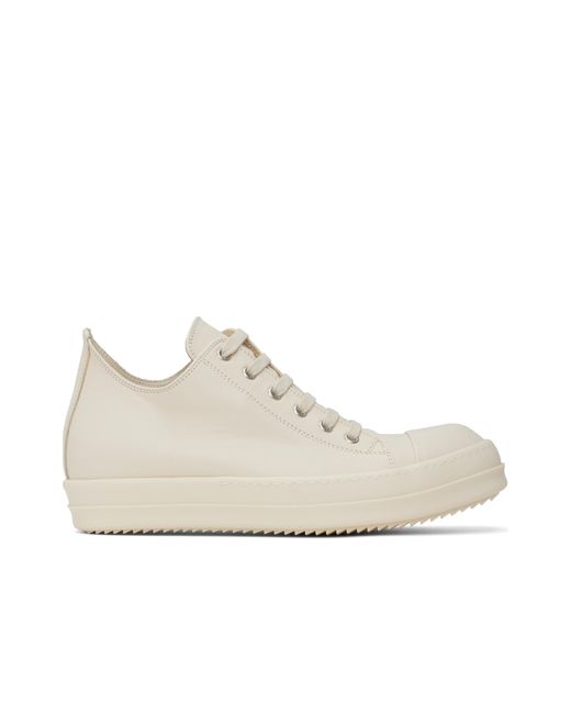 Rick Owens White Hollywood Low-Cut Casual Shoes for men