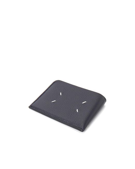 Maison Margiela Blue Four-Needle Stitch Wallet for men