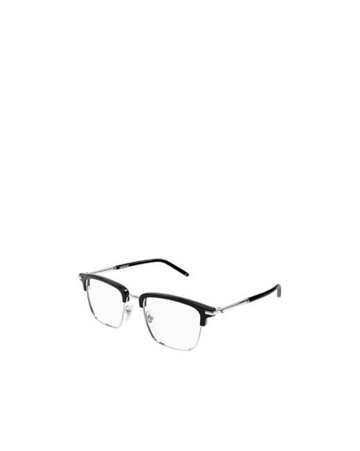 Montblanc White Eyewear Browline Glasses And Frames for men