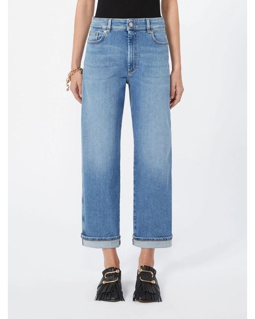 Sportmax Blue Belt-Loop Jeans
