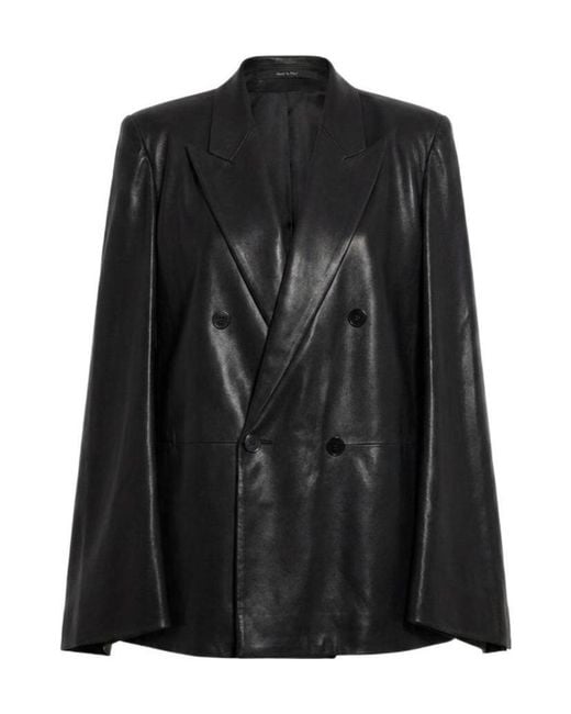 Gucci Black Wool Jacket With Chintzed Finish for men