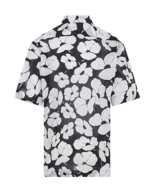 Dries Van Noten White Printed Shirt for men
