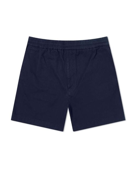 Acne Blue Elasticated-Waist Chino Shorts for men