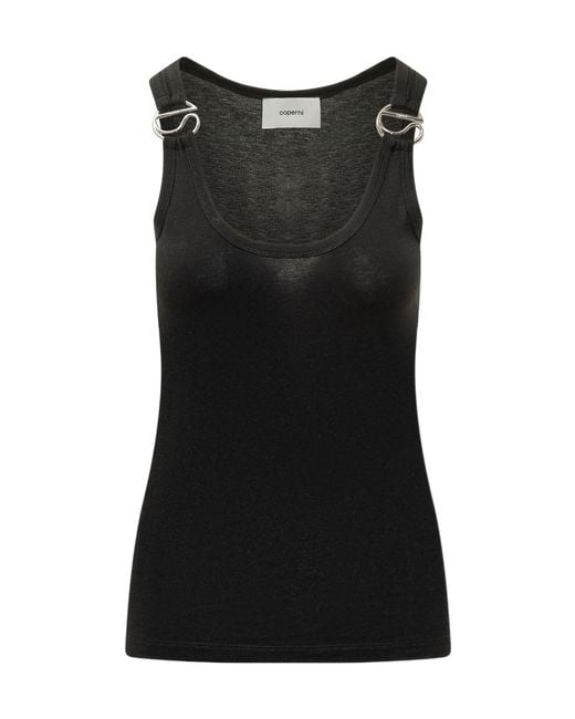 Coperni Black C-Logo Tank Top
