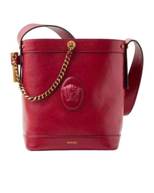 Versace Red Medusa Bucket Bag