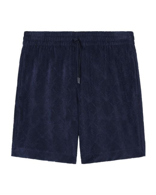 Emporio Armani Blue Drawstring Waist Shorts for men