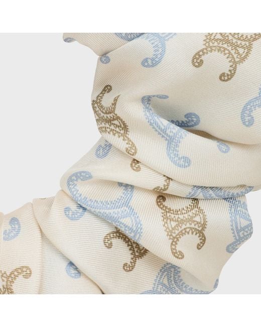 Céline White Triomphe Couture Scrunchy