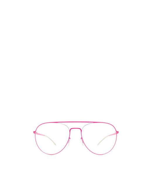 Mykita White Aero Aviator Frame Glasses for men