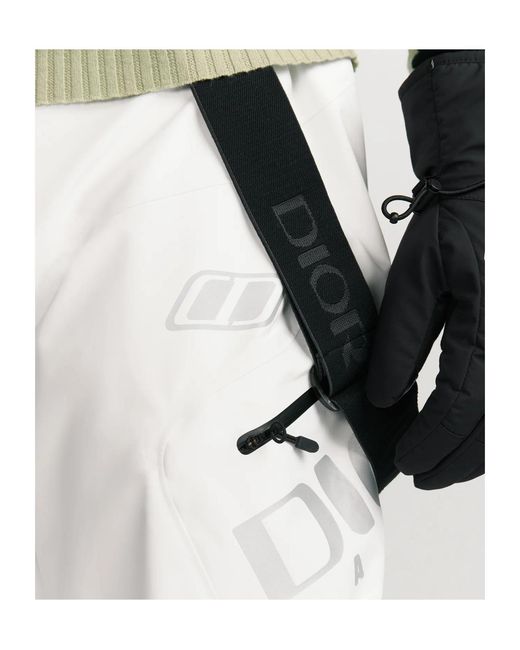 Dior White And Descente Ski Pants With Suspenders for men