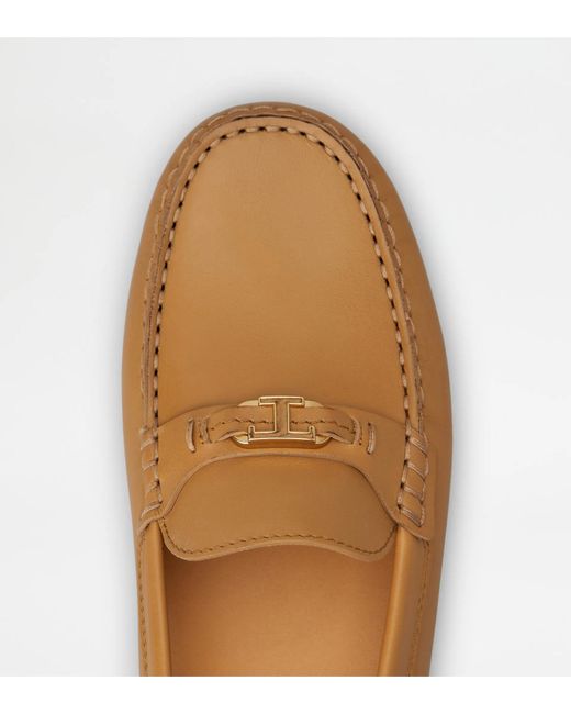 Tod's Brown Round-Toe Loafers