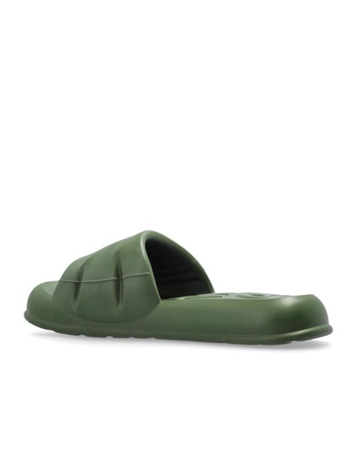 KENZO Green Logo Embossed Slides for men
