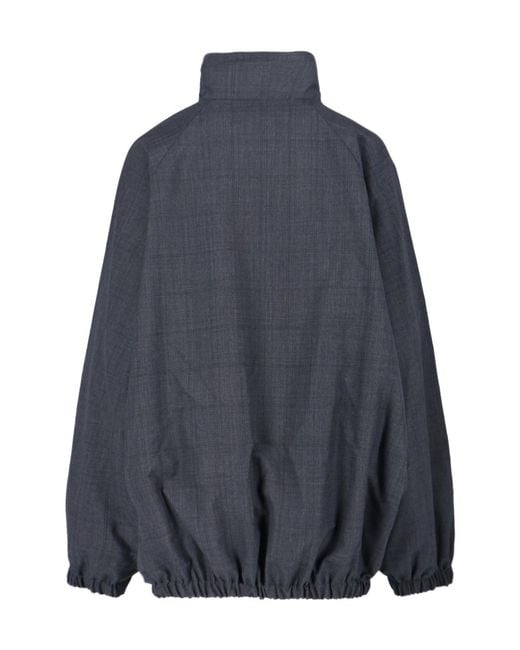 Frankie Shop Blue Baxter Plaid Zip Jacket