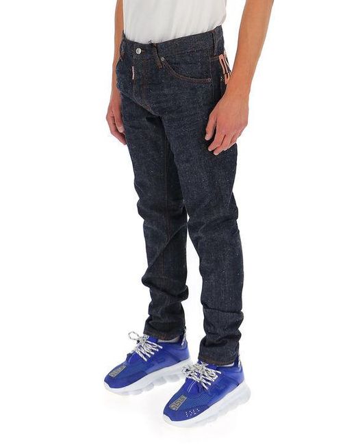 DSquared² Blue Cool Guy Rear Logo Print Jeans for men