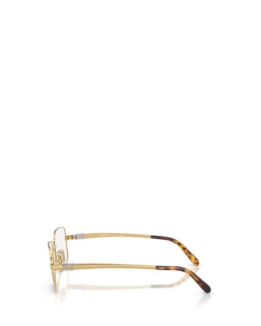Miu Miu Natural Eyewear Rectangle Frame Glasses