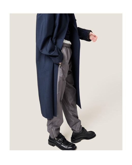 Miu Miu Gray Technical Silk Joggers