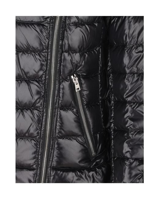Herno Black Quilted Biker Down Jacket