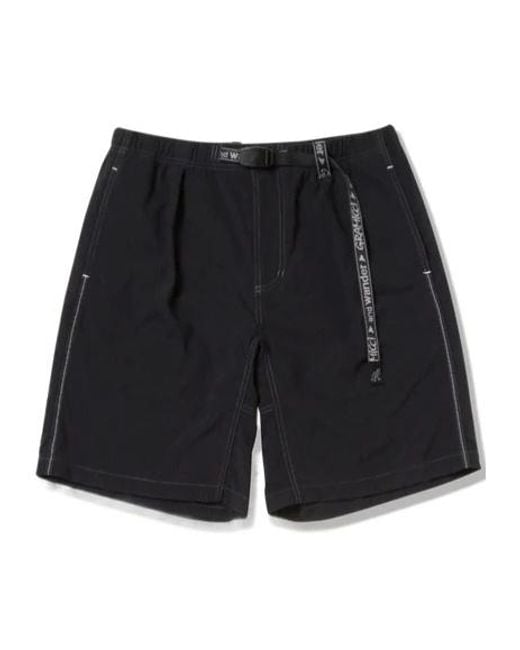 And Wander Black X Gramicci Nylon G Shorts for men