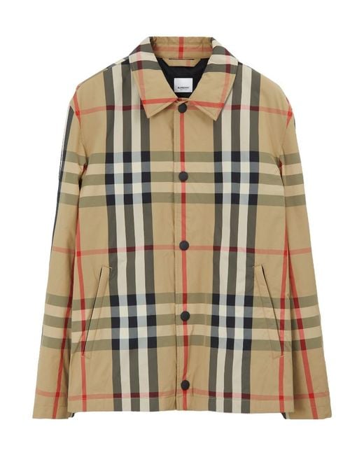 Burberry Natural Check Motif Shirt Jacket for men