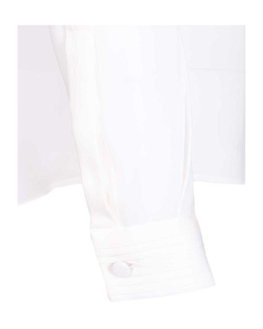 Tom Ford White Pleated Bib Tuxedo Shirt