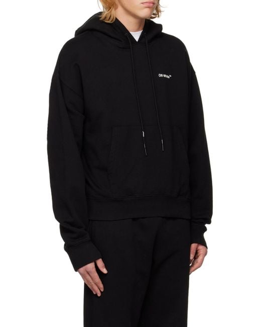 Off-White c/o Virgil Abloh Black Caravaggio Print Hooded Sweatshirt for men