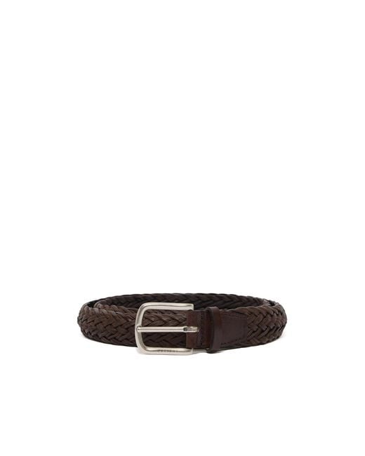 Orciani White Woven Buckle Belt for men
