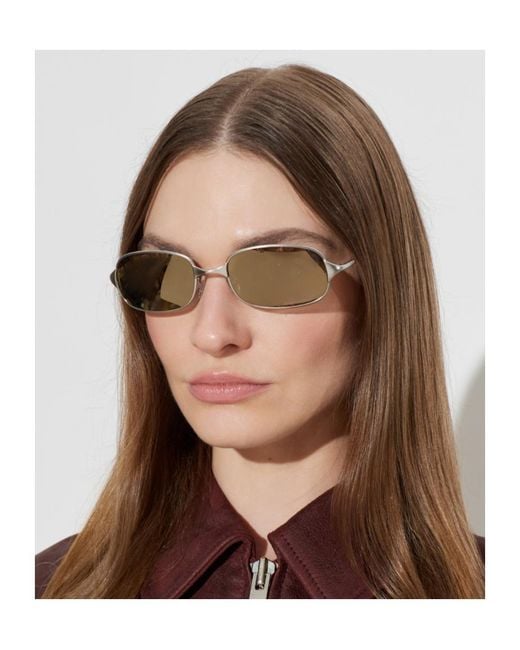 McQueen White Full Frame Sunglasses for men