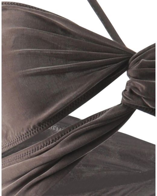 Jacquemus Brown One-Shoulder Bikini