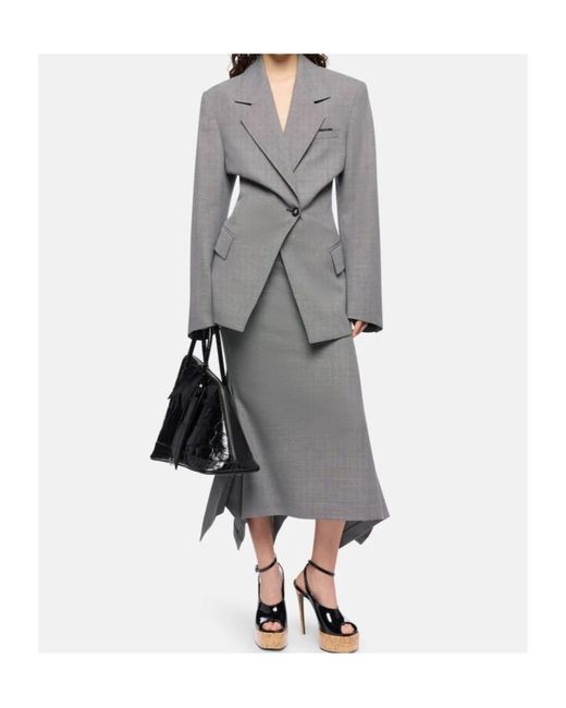 The Attico Gray The Single Breasted Blazer