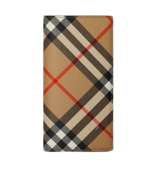 Burberry Green Check Printed Bi-Fold Wallet for men