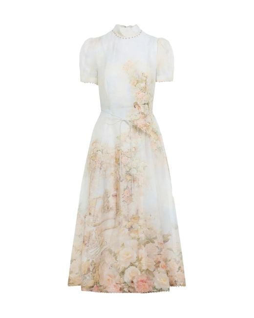 Zimmermann White Turtleneck Dress