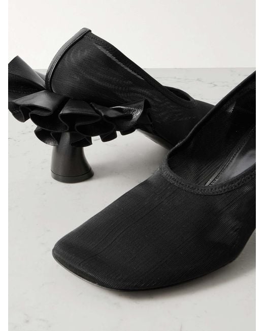 Dries Van Noten Black Curved High Heels