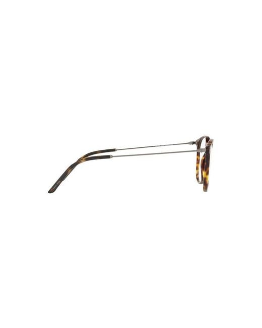 Giorgio Armani White Round Frame Glasses for men