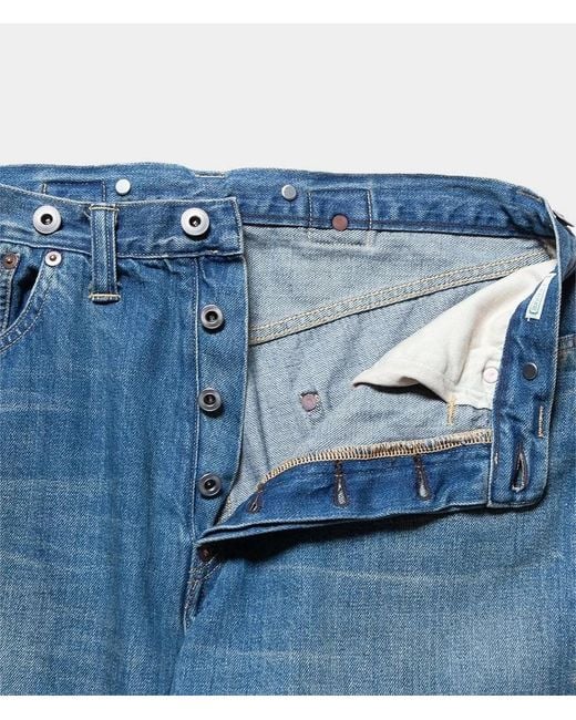 A.PRESSE Blue No 2 Washed Straight-Leg Jeans for men