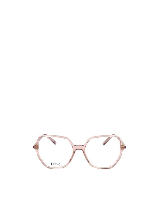Dior White Full-Rimmed Plano Lenses