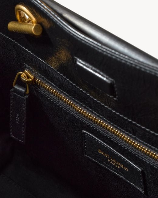 Saint Laurent Black Niki Logo Plaque Shoulder Bag