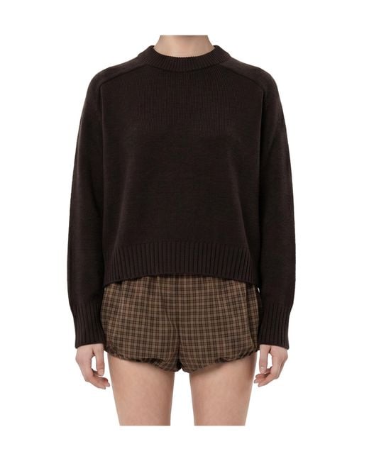 Soeur Black Ribbed Knit Sweater